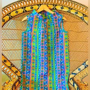 Vintage RARE 60s A-Line shift PAPER DRESS. Mod. Psychadelic.